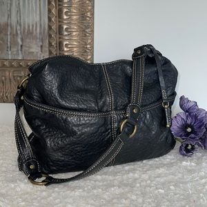 Liz Claiborne soft textured leather handbag